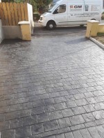 Driveway in pattern imprinted concrete by GM Hard Landscapes, County Donegal, Ireland