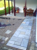 Natural Stone Paving used for a pathway laid by  GM Hard Landscapes, Donegal, Ireland