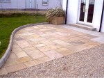 Natural Stone Paving used for a patio laid by  GM Hard Landscapes, Donegal, Ireland